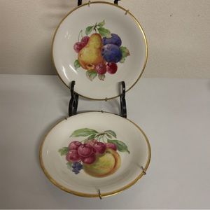 Vintage W Germany Bavaria porcelain with 24k gold trim salad plates set